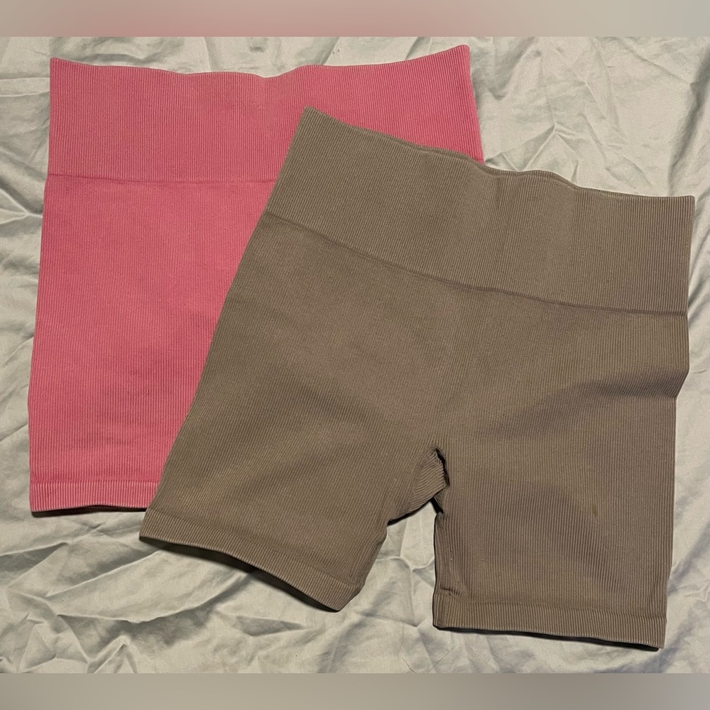 JoyLab Vibrant Pink and Gray Bike Shorts